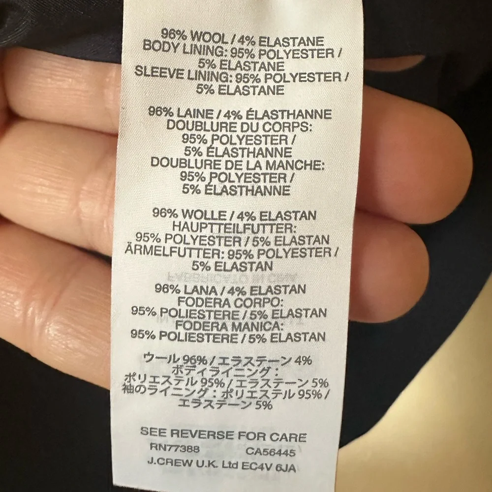 J. Crew 1035  bi-stretch blazer - Picture 7 of 11